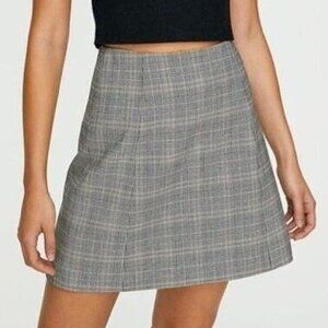 New Aritzia Babaton Hopper Glen Plaid A-Line Mini Skirt 6 $98